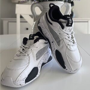 White and Black Athletic Sneakers